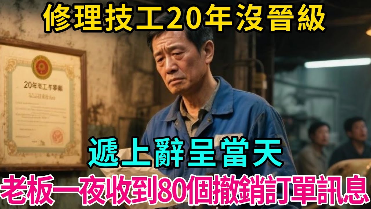 修理技工20年沒晉級，遞上辭呈當天，老板一夜收到80個撤銷訂單訊息【奇譚異聞錄】#職場 #職場那些事 #爽文 #情感故事 #生活經驗 #小說 #故事分享 #裁員 #反轉