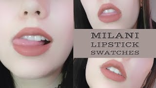 Milani Lipstick Swatches