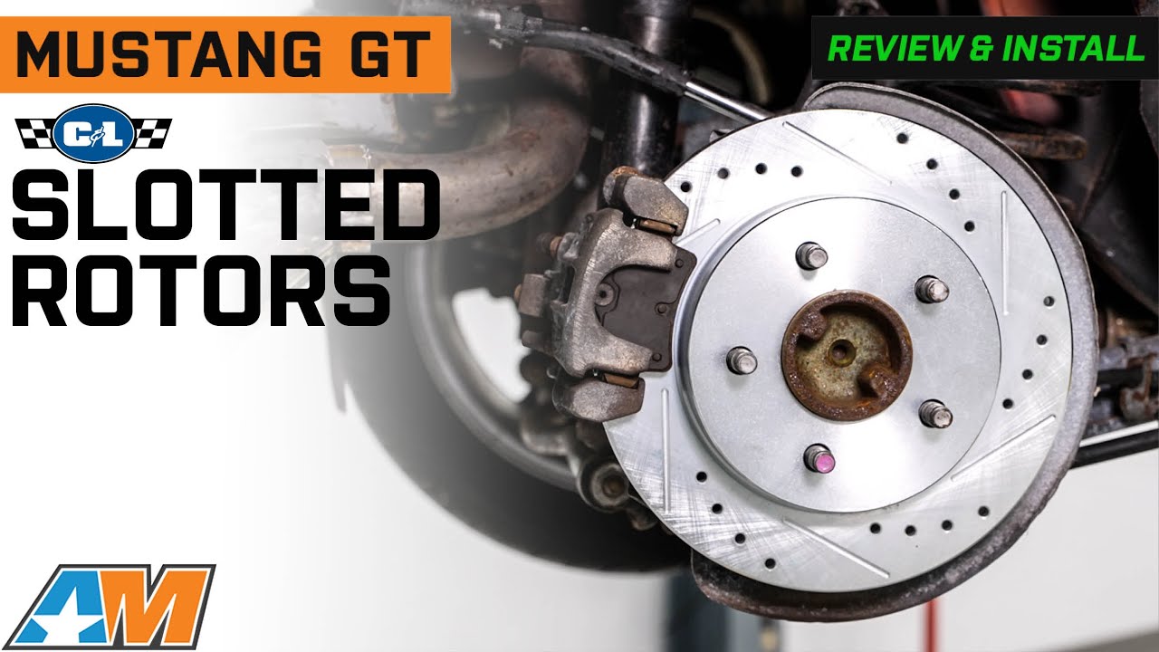 C&L Mustang Super Sport Cross-Drilled and Slotted Rotors; Rear