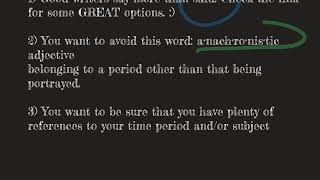 Overusing Said, Avoiding Anachronisms, And Sharing Historic Details In Your Creative Writing Stories