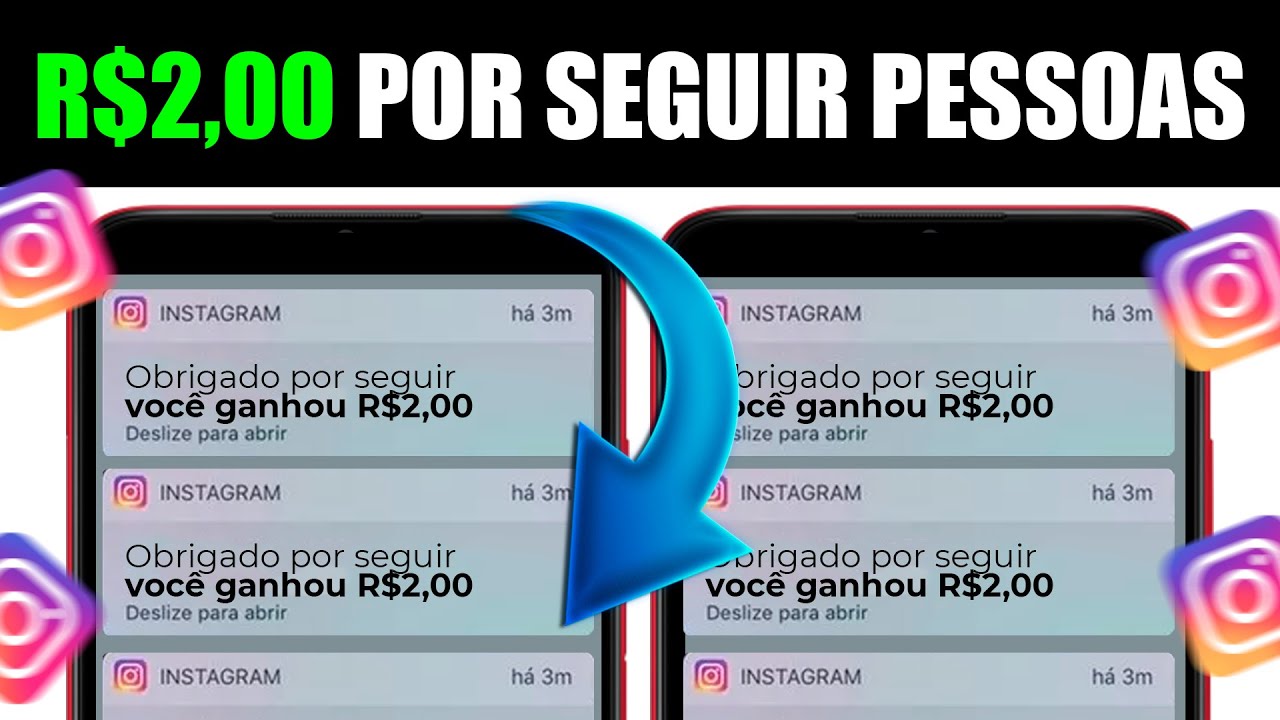 GANHE R$2 por CADA PESSOA que SEGUIR no INSTAGRAM – GANHAR DINHEIRO em CASA