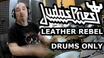 DRUMS ONLY COVER JUDAS PRIEST Leather rebel drums only cover by stamatis kekes