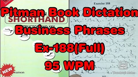 Pitman Shorthand Exercise 188 | 95 wpm | Intersections #English_Shorthand