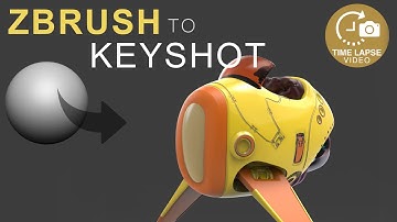 Zbrush to Keyshot Timelapse - Spaceship Cartoon