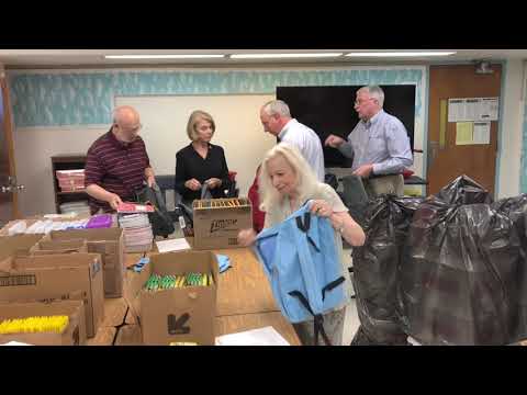 West Austin Rotary Backpack Stuffing for Wooldridge Elementary School year 2019-2020