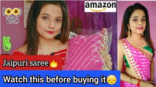 jaipuri gotta patti saree honest review | amazon saree haul | Expectations vs reality