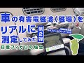 自動車の有害電磁波（磁場）をリアルに測定【日産 フィガロの場合】／【電磁波測定器 「デジタルトリフィールドメーター TF2」＆「森修焼アクティブリーズ(R)」】｜プレマチャンネル