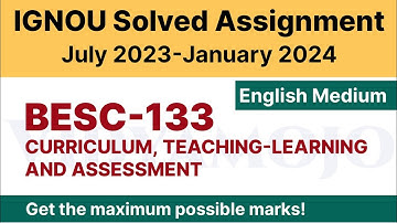 IGNOU BESC 133 Solved Assignment 2023-24 PDF Download | English Medium | Vidyamojo
