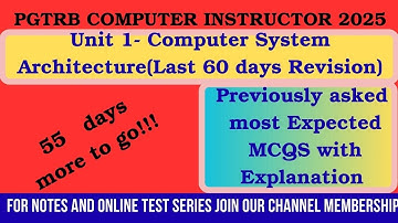 Unit 1 Computer System Architecture- Revision- Previous Year Question