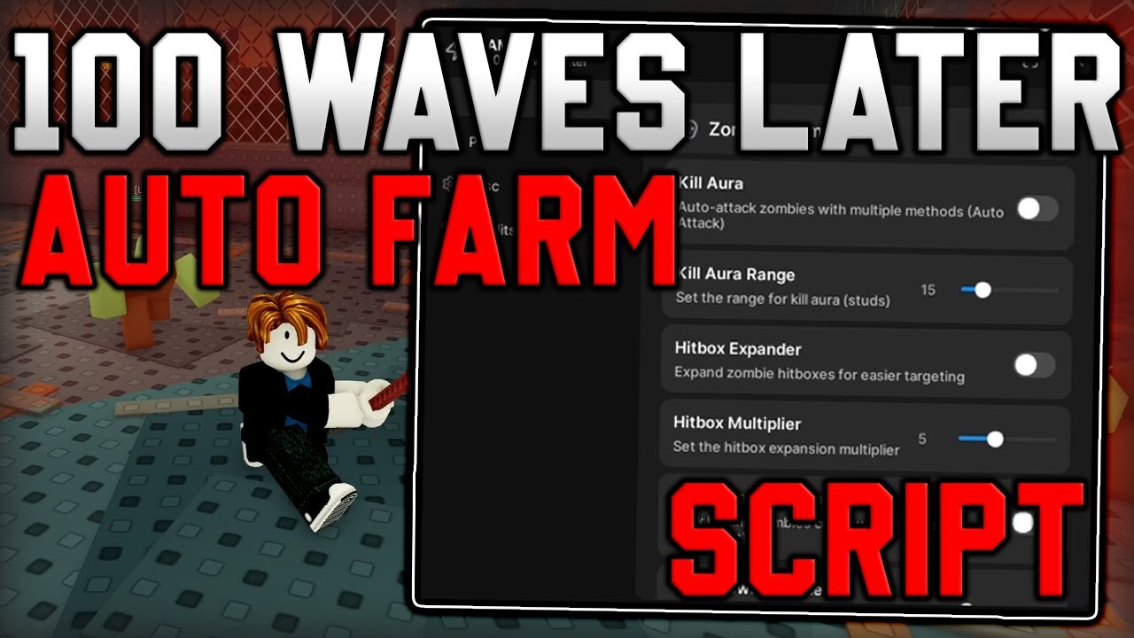 OP 100 Waves Later Script Auto Farm Kill Aura God Mode Roblox 