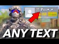 How to get unique symbols  special text in name in cod mobile