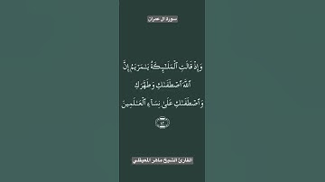 تلاوة عطرة من سورة ال عمران