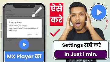 Mx player app settings ko reset kaise kare | how to reset MX Player app settings