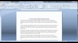 Page Layout Menu Microsoft Office Word Tamil Part-1