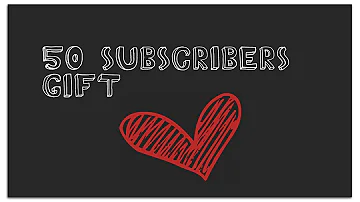 Thank you so much for 50 subsribers!