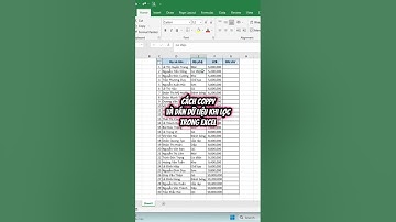 Cách Coppy và Dán Dữ Liệu Khi Lọc Trong Excel #kienthuc #excel #freefire #exceltips #education #fyp