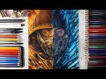 Drawing Scorpion vs Sub-Zero (Mortal Kombat) | Fame Art