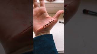 The serious wound on my hand looks like a hoax cinematographic #sfx #makeup #fypシ #foryou #shorts screenshot 3