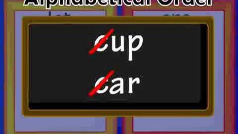 Lesson on Alphabetical Order