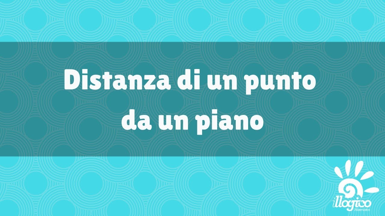 Distanza di un punto da un piano - dimostrazione