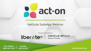 Oracle NetSuite - Act-On webinar with Liberate I.T.