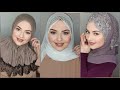 Şal Bağlamaları teknikleri |تعليم لفات حجاب جديدة للعيد ♥️ Turkish Hijab Tutorial