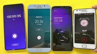 Alarm Clock Incoming Call Old Samsung S2 Vs S8 Vs Samsung A7 Vs Samsung S21 Timer