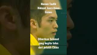 Taufik Hidayat Juara kalahkan Lin Dan di Asian Games