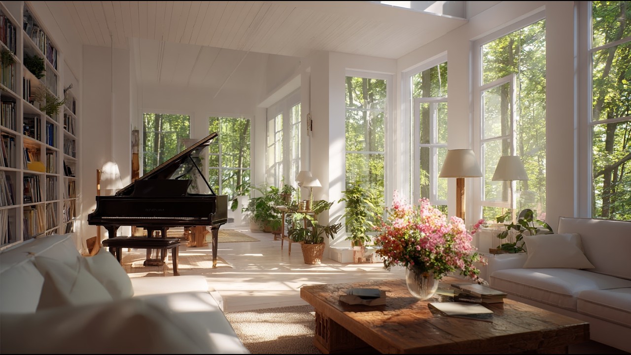 Deep Work Flow: Morning Piano Flow State & Nature Sounds