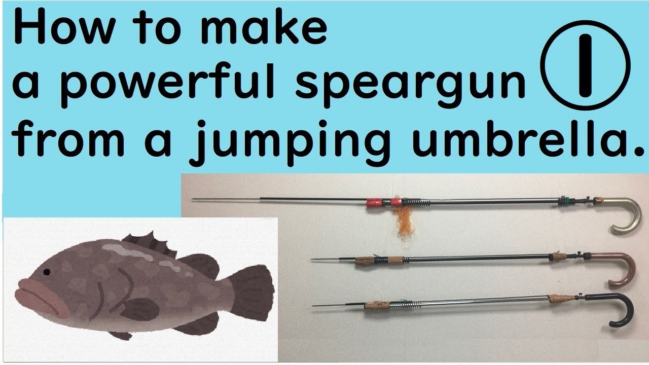 How to make a speargun with a jumping umbrella.How to make a speargun