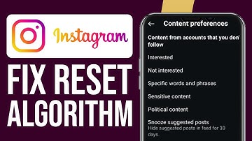 How To Fix Reset Instagram Algorithm Option Not Showing On App - Full Guide