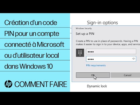 Création d'un code PIN pour un compte connecté à Microsoft ou d'utilisateur local dans Windows 10