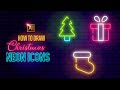 CHRISTMAS NEON ICONS | ADOBE ILLUSTRATOR TUTORIAL