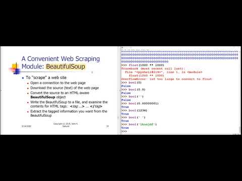 Data Focused Python A1 2021 Lecture 2 part 2 of 2 - YouTube