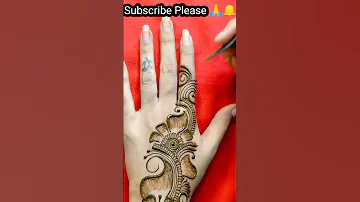 #Shorts 😍 Shaded Arabic Mehndi Design Simple For Back Hand Side| Easy Mehandi Designs For Beginners