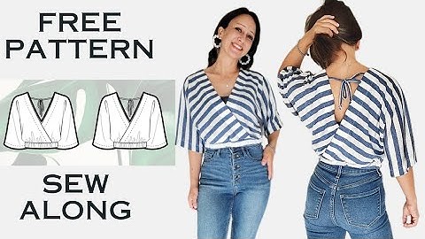 DIY Wrap Top Tutorial | Free Sewing Pattern + Step-by-Step Guide for Beginners!
