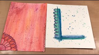 11. Derwent Inktense Pencils 3 Ways - Inky Backgrounds