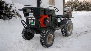 Diesel Mudding Tractor Cold Start & SNOW-ROMP!