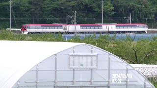 長野電鉄桜沢駅でみる､2100系E1編成の運転停車