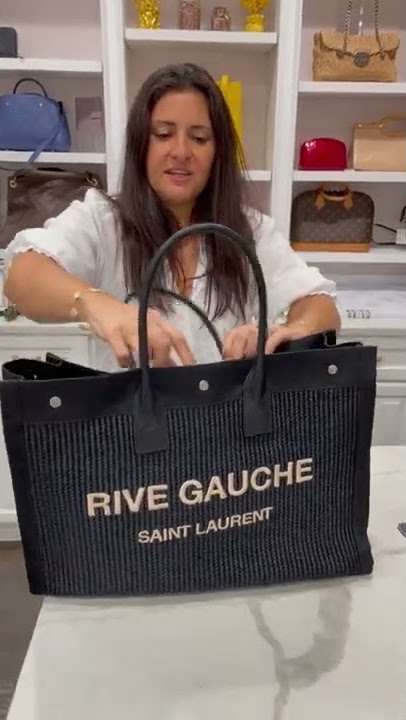 Luxury Designer Review, YSL Espadrille and Saint Laurent Noe Rive Gauche  Linen Tote - SHOP DANDY