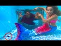 The mermaid saved her boyfriend who is underwater!