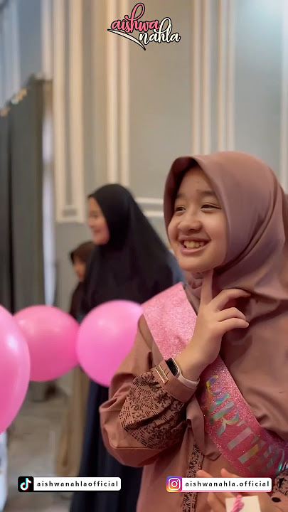 MILAD MBAK AISH KE 11 TAHUN | AISH KAGET SUPRISE DARI USTAZAH PESANTREN 🥰 #aishwanahla #milad