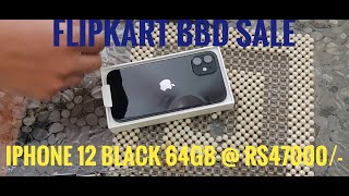 iphone 12 BLACK UNBOXING 2021 FLIPKART BBD SALE ORIGINAL PRODUCT