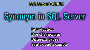 Synonym in SQL Server | Types of Synonym | Use Of Synonym in SQL Server | Interview Point