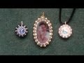 "The lazy bezel" around a 16mm Rivoli beading tutorial (pendant)