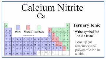 Chemical Formula for Calcium Nitrite