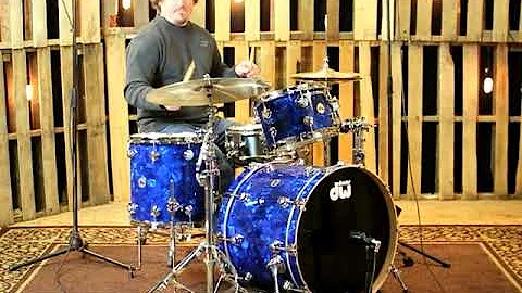 DW Collector's Series Shell Pack Blue Moonstone with Chrome Hardware