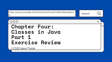Chapter 4: Classes in Java Pt 1 Exercise Review
