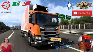 Euro Truck Simulator 2 (1.44) 

Scania P220 Next Gen Tandem BDF with EVR Engine Sound Venice DLC Bell' Italia by SCS Realistic Rain v4.1.4 [1.44] Cold Rain v0.2.6 [1.44] Animated gates in companies v4.0 [Schumi] Real Company Logo v1.7 [Schumi] Company addon v2.1 [Schumi] Trailers and Cargo Pack by Jazzycat Motorcycle Traffic Pack by Jazzycat FMOD ON and Open Windows Spring Graphics/Weather v4.8 (1.44) by Grimes Test Gameplay ITA Europe Reskin v1.3 by Mirfi + DLC's & Mods

For Donation and Support my Channel
https://paypal.me/isabellavanelli?loc.....

#SCSSoftware #ETS2 #Ukraine #StopWar
Euro Truck Simulator 2   
Road to the Black Sea (DLC)   
Beyond the Baltic Sea (DLC)  
Vive la France (DLC)   
Scandinavia (DLC)   
Bella Italia (DLC)  
Special Transport (DLC)  
Cargo Bundle (DLC)  
Vive la France (DLC)   
Bella Italia (DLC)   
Baltic Sea (DLC)
Iberia (DLC) 
Heart to Russia (DLC)
Balkan (DLC) 

American Truck Simulator
New Mexico (DLC)
Oregon (DLC)
Washington (DLC)
Utah (DLC)
Idaho (DLC)
Colorado (DLC)
Wyoming (DLC) 
Texas ( DLC)
Montana (DLC) 

I love you my friends
Sexy truck driver test and gameplay ITA

Support me please thanks
Support me economically at the mail
vanelli.isabella@gmail.com

Specifiche hardware del mio PC:
Intel I5 6600k 3,5ghz
Dissipatore Cooler Master RR-TX3E 
32GB DDR4 Memoria Kingston hyperX Fury
MSI GeForce GTX 1660 ARMOR OC 6GB GDDR5
Asus Maximus VIII Ranger Gaming
Cooler master Gx750
SanDisk SSD PLUS 240GB 
HDD WD Blue 3.5" 64mb SATA III 1TB
Corsair Mid Tower Atx Carbide Spec-03
Xbox 360 Controller
Windows 11 pro 64bit