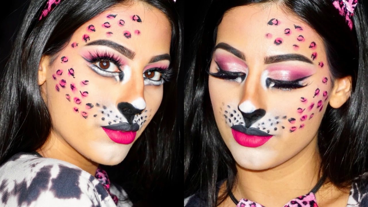 Sexy Pink Leopard Halloween Makeup Tutorial Youtube